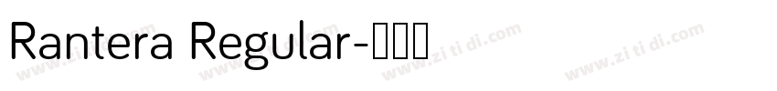 Rantera Regular字体转换